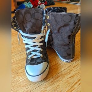 Coach high top tennis shoes